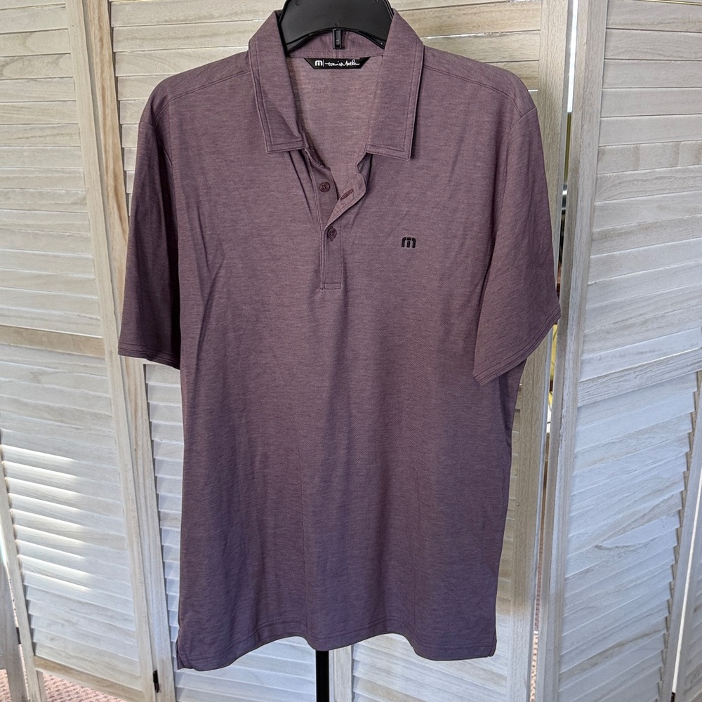 Travis Mathew Dark Purple Polo Shirt MOWT